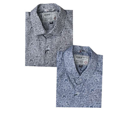 duff (1607) men 100% cotton casual printed shirts ( multicolor)